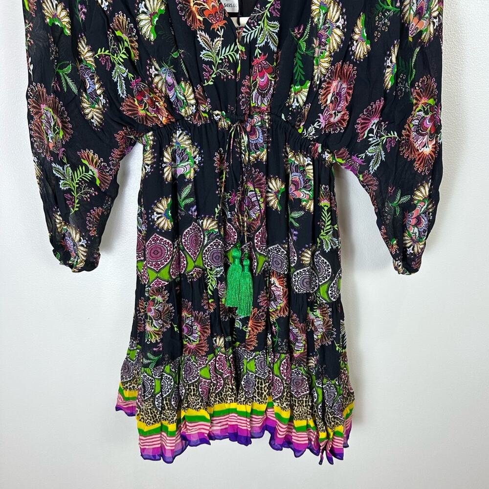 Alexis Holli Floral Mini Dress in Midnight Bloom Black Multicolor XS New - Picture 7 of 12